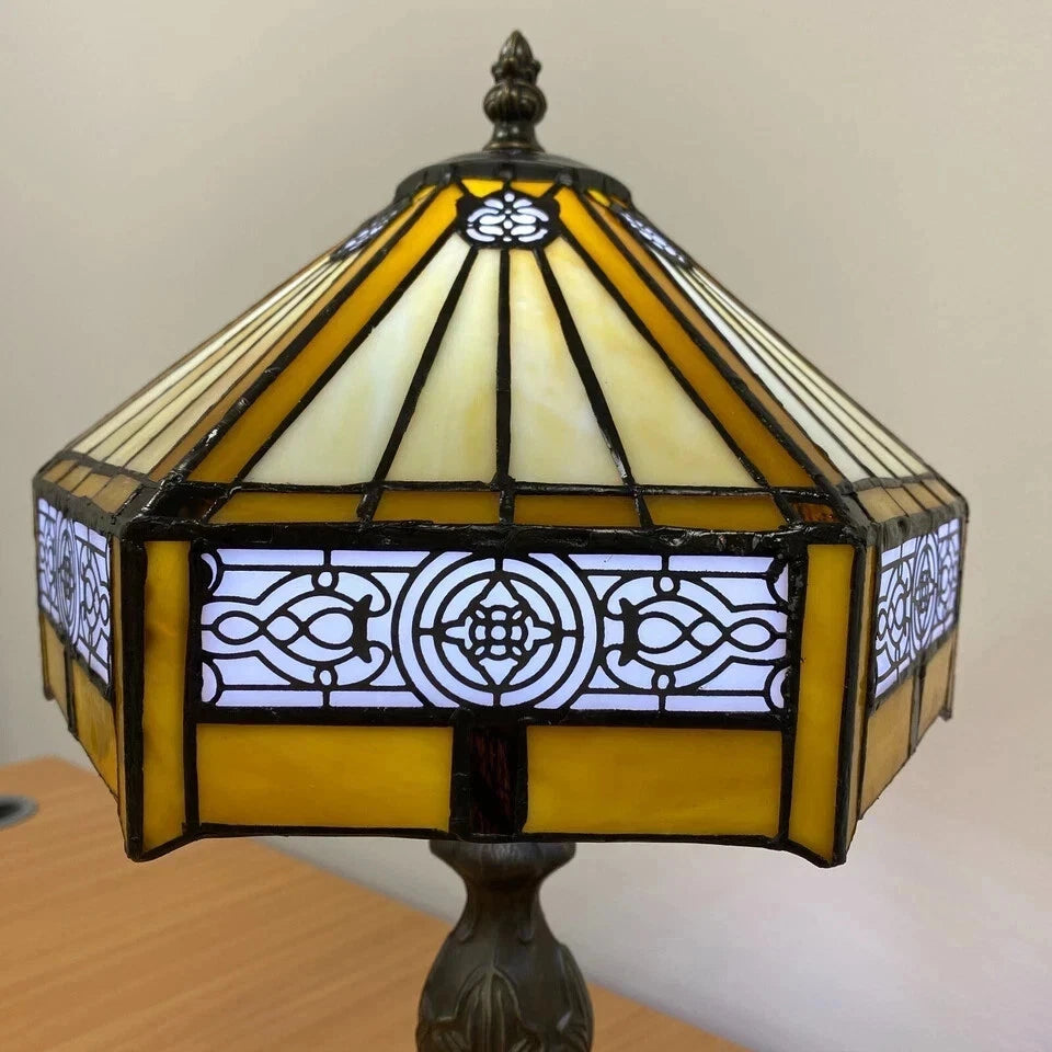 Tiffany Style Table Lamp Stained Glass Handcrafted Art Desk Light Bedside Lamps