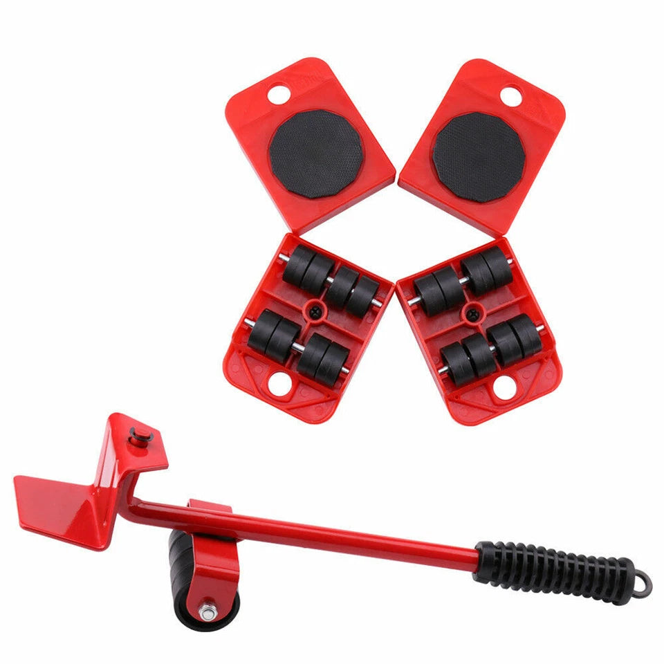 Heavy Furniture Lifter Shifter Remover Roller Wheels Moving Mover Tools Kit Set