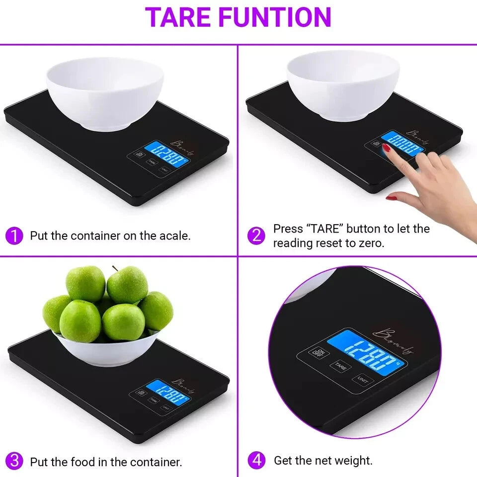 Digital 10kg Kitchen Scales Electronic Food Weight Balance LCD Postal Scale