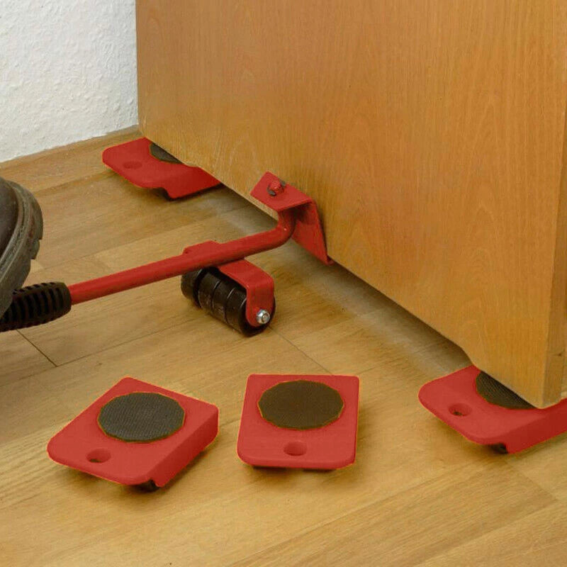 Heavy Furniture Lifter Shifter Remover Roller Wheels Moving Mover Tools Kit Set