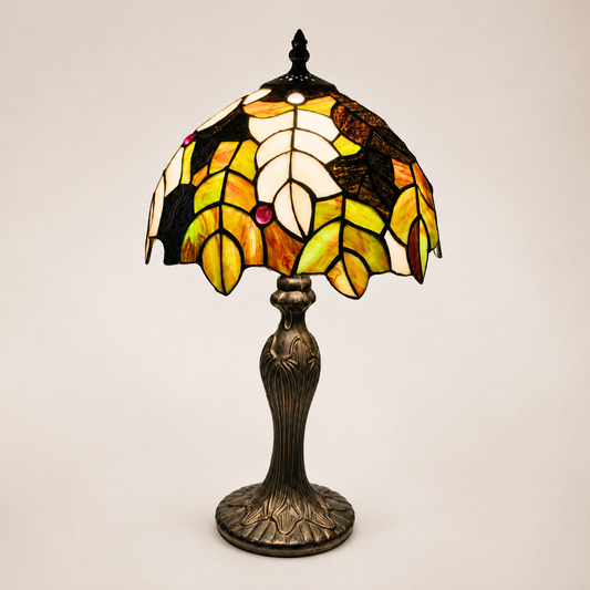 Tiffany Style Table Lamp 10" Stained Glass Handcrafted Bedside Light Desk Lamp