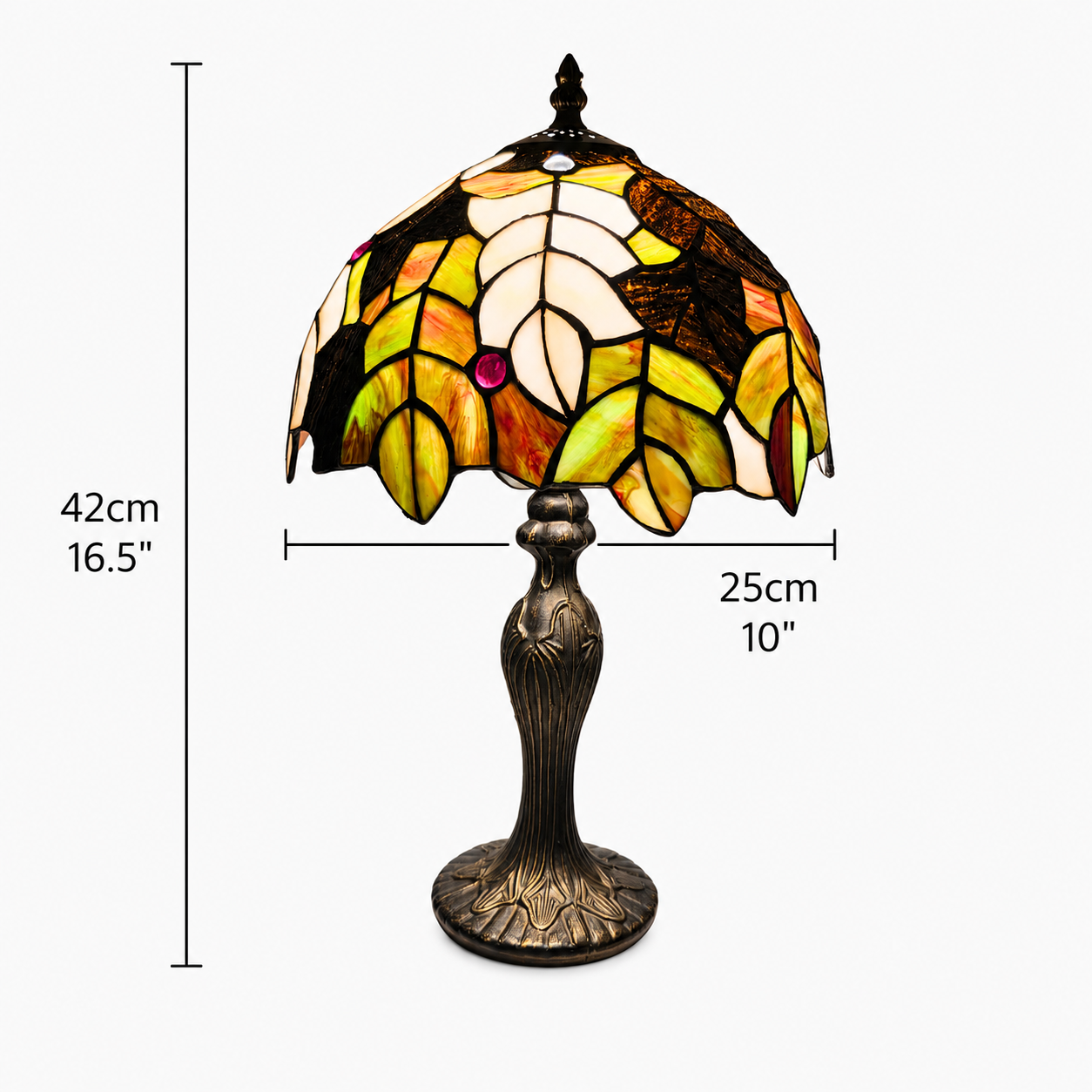 Tiffany Style Bedside Table Lamp Handcrafted Stained Glass Light Gift Decor