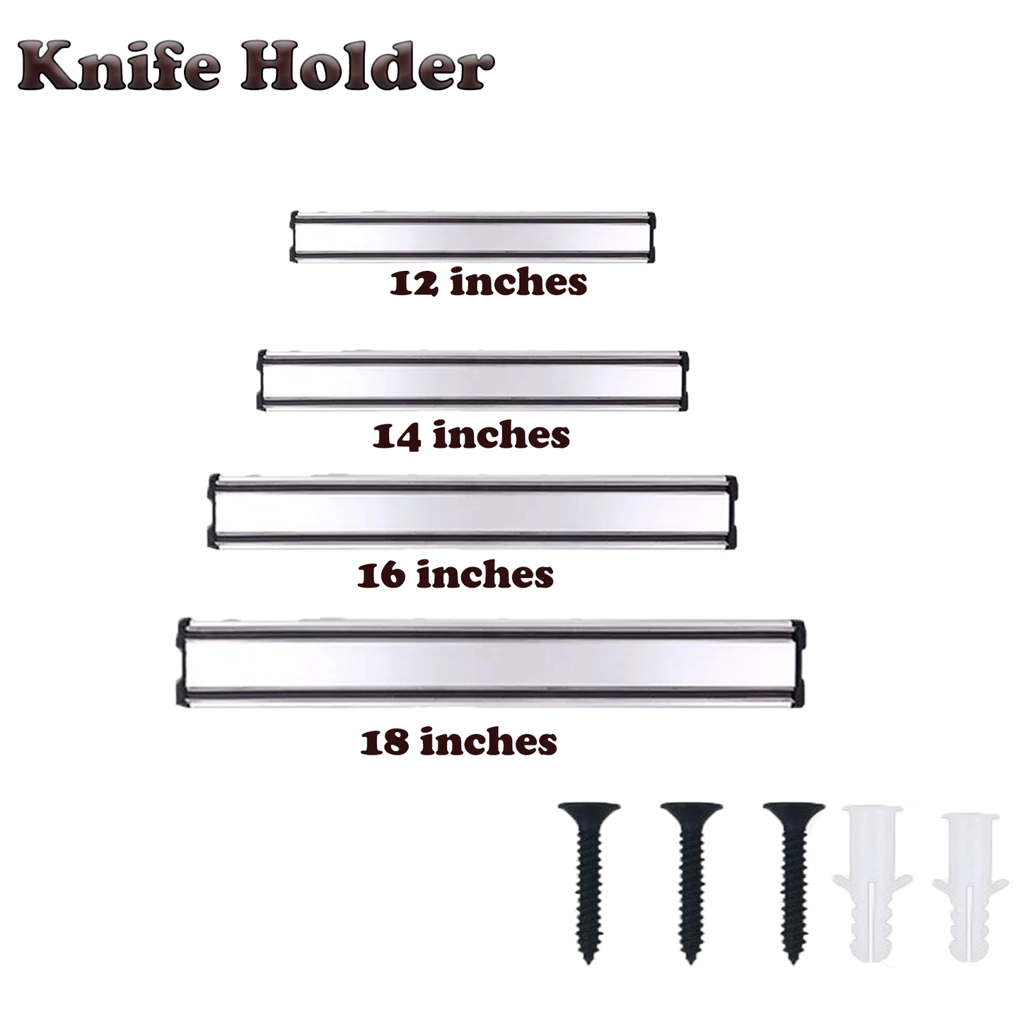 Strong Magnetic Knife Strip for Wall or Countertop-Holds Knives,
