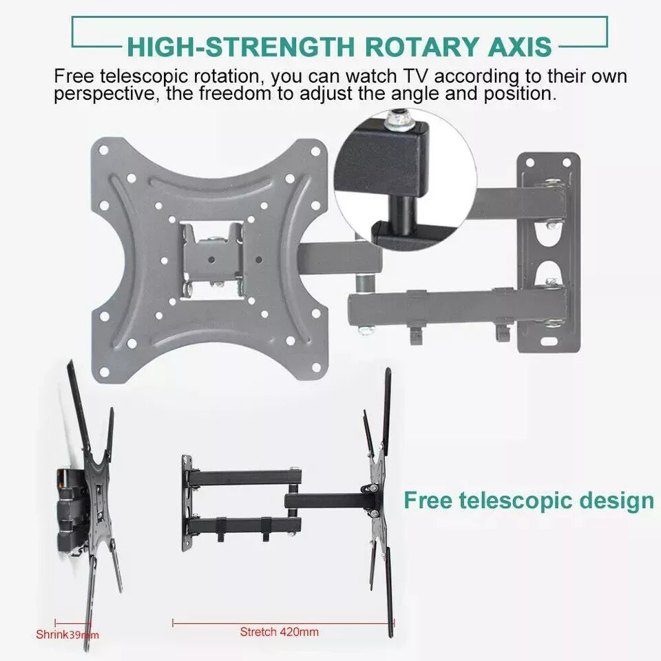 TV WALL BRACKET MOUNT SLIM FOR 32 37 40 42 43 50 55 INCH