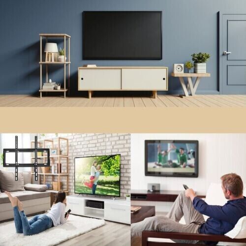 TV WALL BRACKET MOUNT SLIM FOR 26 30 32 40 42 50 63 INCH FLAT 3D LCD LED PLASMA