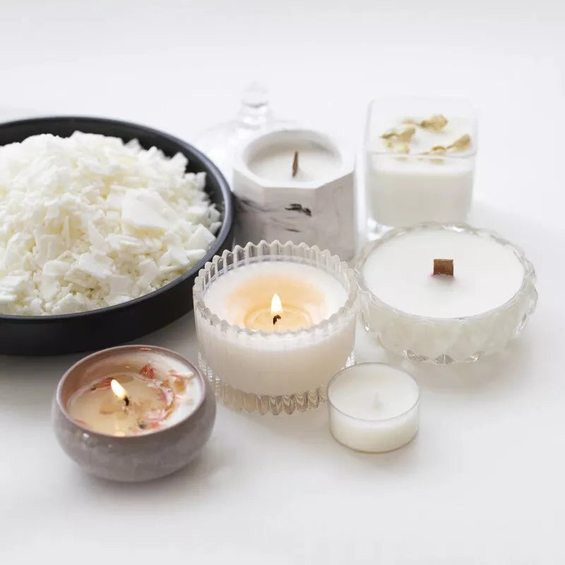 5KG 100% Pure Candle Making Wax Soy Wax/Soya Natural Flakes Clean Burning WHITE UK