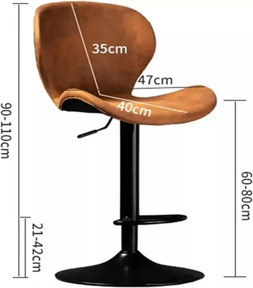 Bar Stool Swivel Gas Lift Backrest Chairs Fashion Decoration Dining Chair UK