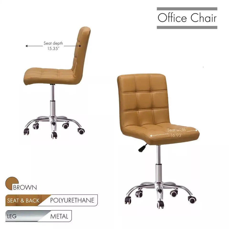Home Office Chair Leather Computer Desk Chair Adjustable Swivel Chair