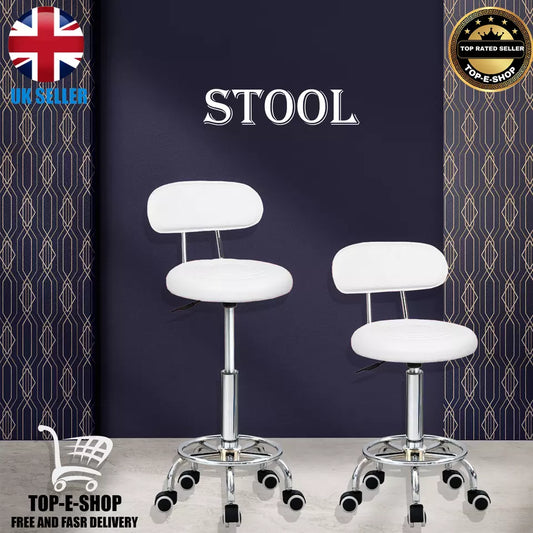Adjustable Swivel Beauty Spa Salon Stools Massage Lift Hairdressing Bar Chair UK