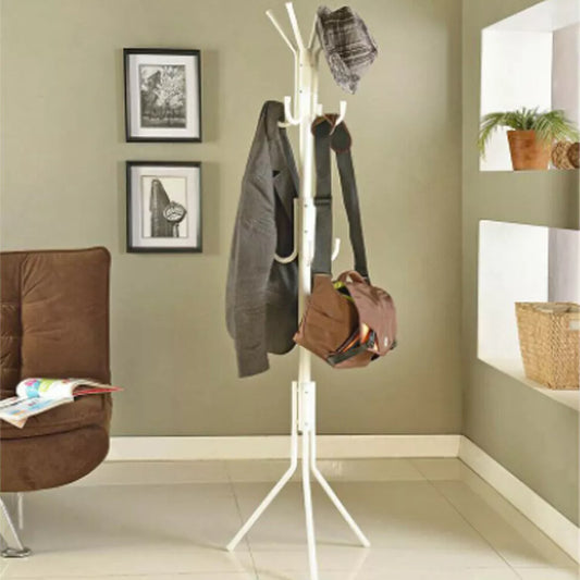 12 Hook Coat Stand Coat Hat Jacket Umbrella Floor Standing Rack