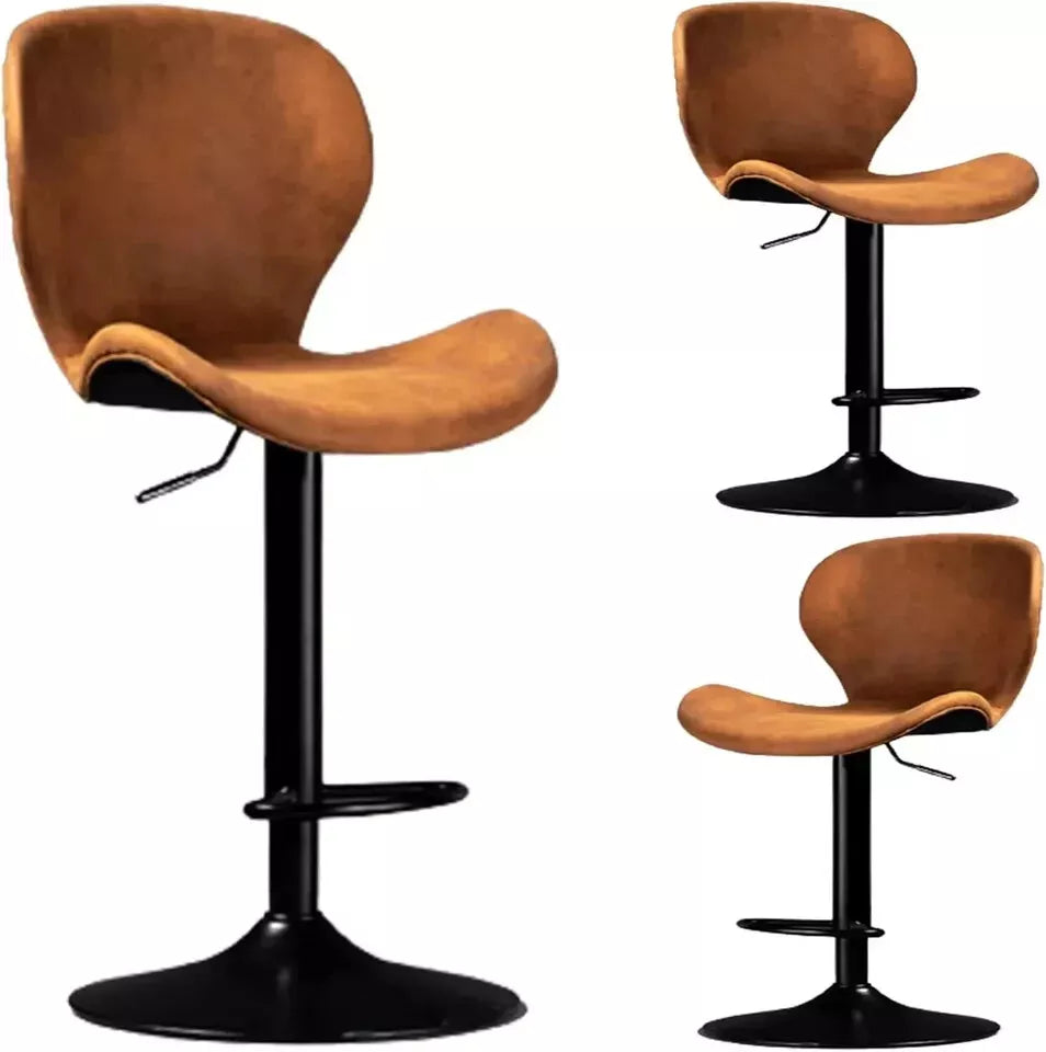 Bar Stool Swivel Gas Lift Backrest Chairs Fashion Decoration Dining Chair UK