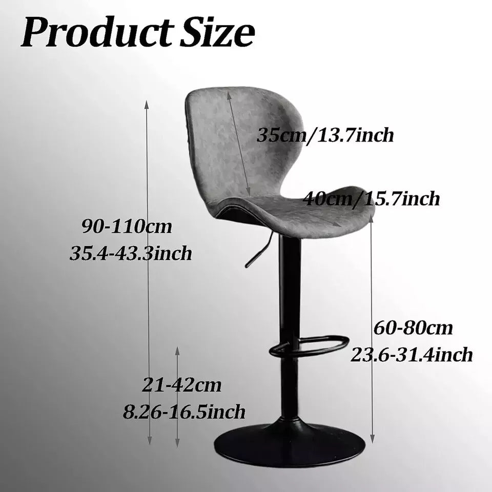 Bar Stool Swivel Gas Lift Backrest Chairs Fashion Decoration Dining Chair UK