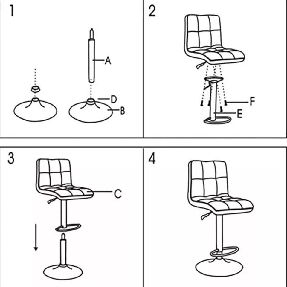 Bar Stools Gas Lift Swivel Stool Pub Club Cafe Breakfast Chai