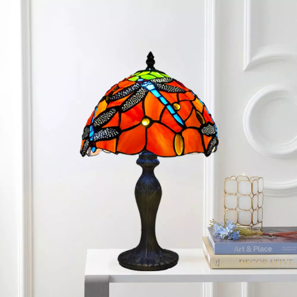 Tiffany Style Table Lamp Stained Glass Handcrafted Art Desk Light Bedside Lamps