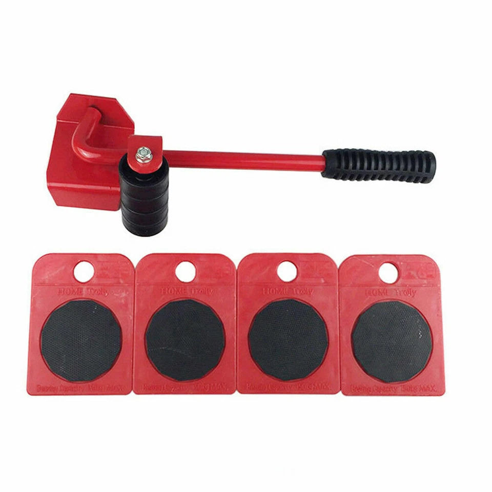 Heavy Furniture Lifter Shifter Remover Roller Wheels Moving Mover Tools Kit Set