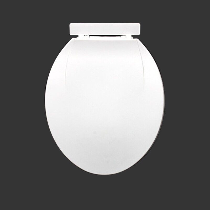 LUXURY WHITE OVAL BATHROOM TOILET SEAT NEW PLASTIC WITH BOTTOM FIXING HINGES UK