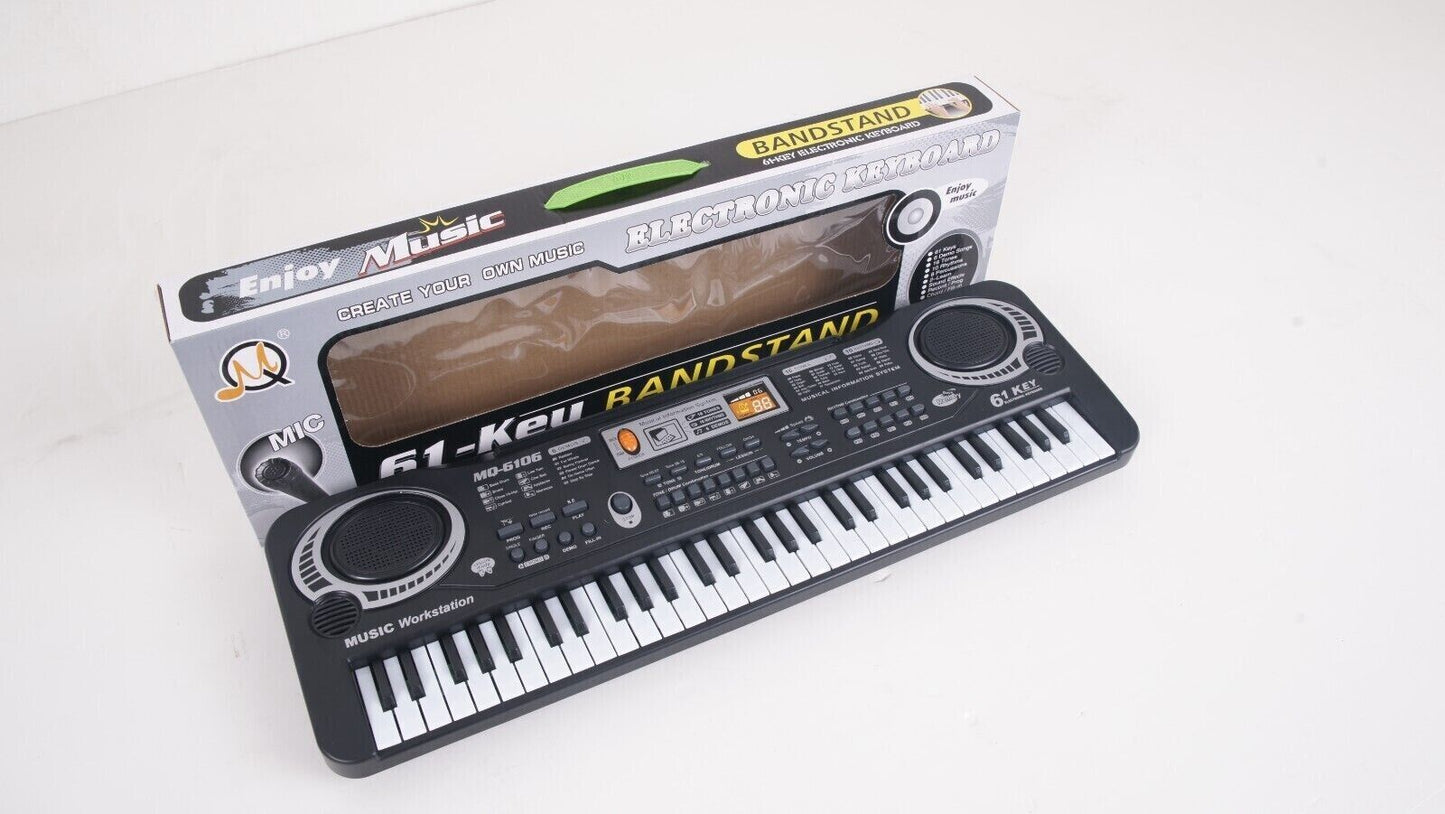 61 Keys Electric Keyboard Kids Piano Digital Music Instrument include Microphone