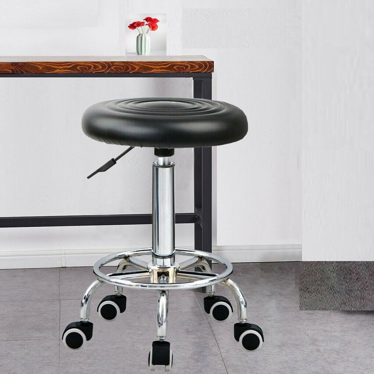 Bar Stools Kitchen Swivel Gas Lift Stools Breakfast Pub Chairs PU Leather Stool