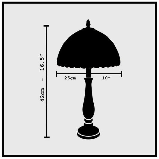 MaxSell Tiffany Style Table Lamp, Handcrafted, 10 inch Bedside Light, Desk Lamp, Stained Glass (TFTL-1012)