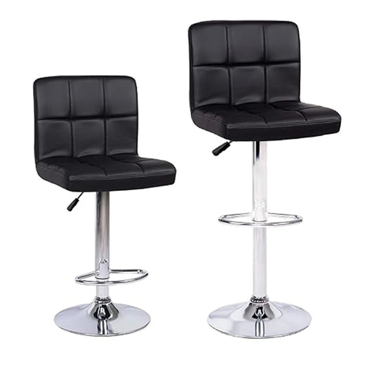 Bar Stools Gas Lift Swivel Stool Pub Club Cafe Breakfast Chair Faux Leather
