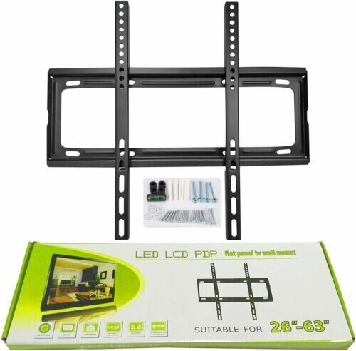 TV WALL BRACKET MOUNT SLIM FOR 26 30 32 40 42 50 63 INCH FLAT 3D LCD LED PLASMA