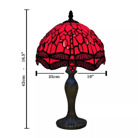 Tiffany Style Table Lamp Stained Glass Handcrafted Art Desk Light Bedside Lamps