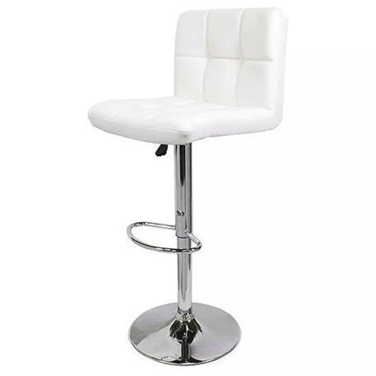White Bar Stools Gas Lift Swivel Stool Pub Club Cafe Breakfast Chair