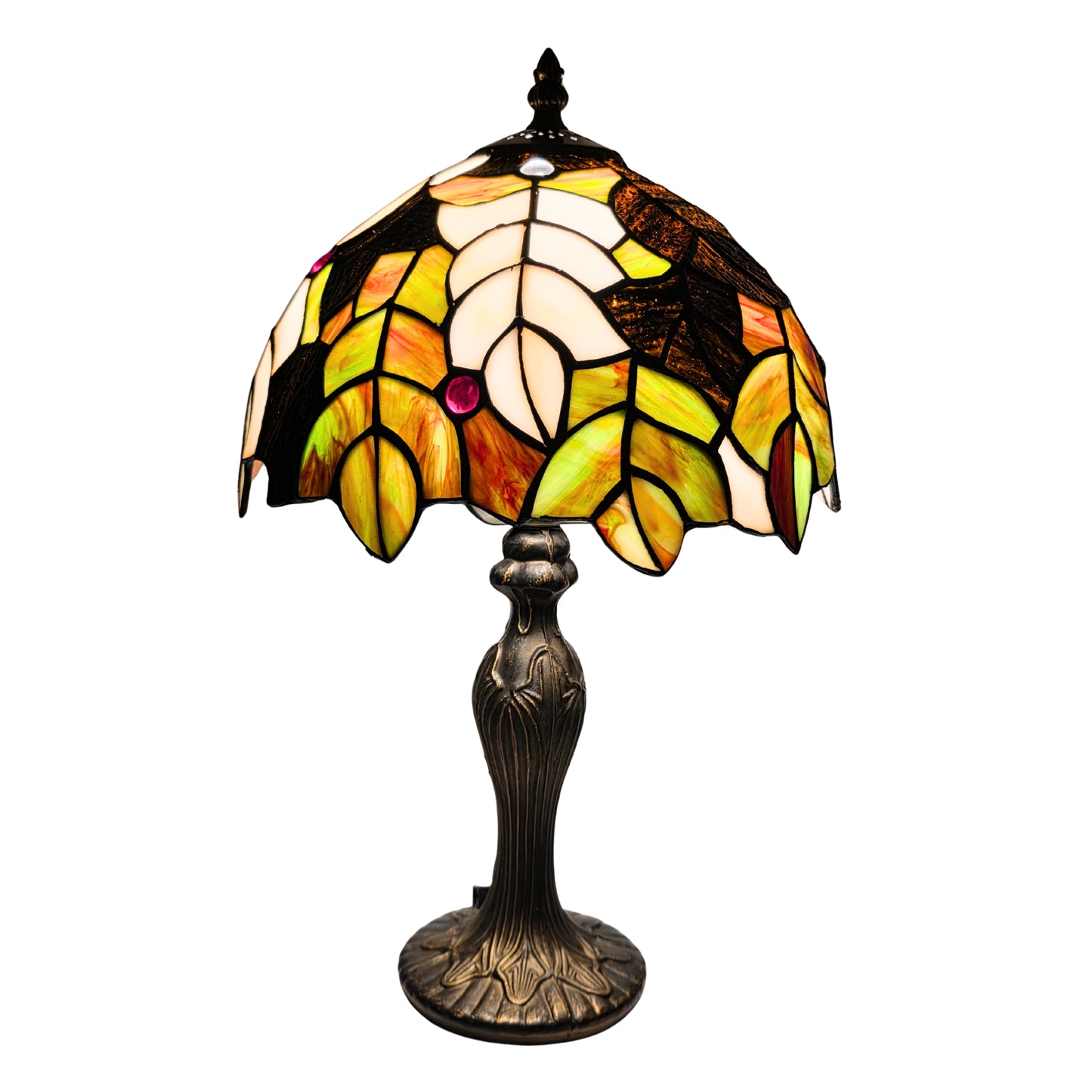 Tiffany Style Bedside Table Lamp Handcrafted Stained Glass Light Gift Decor